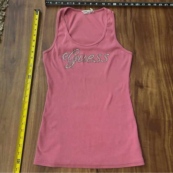 ๐Guess Barbie Pink Embellished Racerback Tank Top - Picture 10 of 10